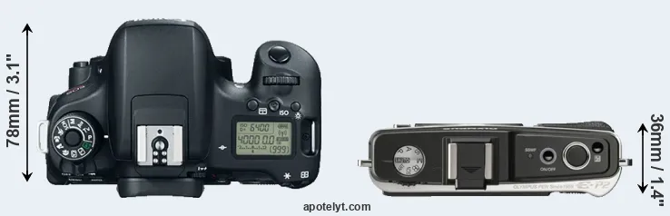 Compare 760D versus E-P2 top