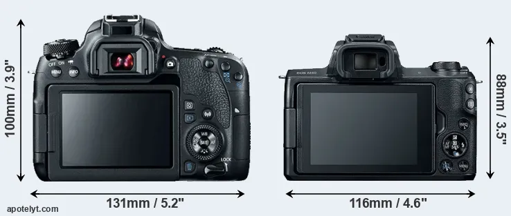 Comparison 77D or M50 rear