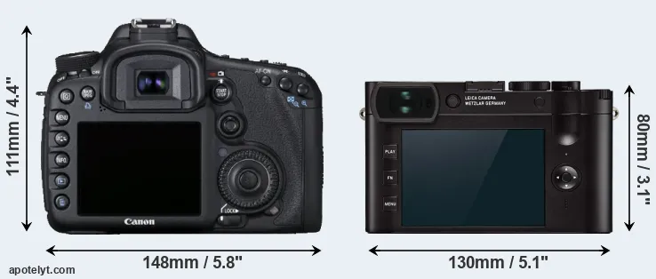 Comparison 7D or Q2 rear