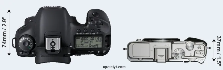 Compare 7D versus E-P5 top
