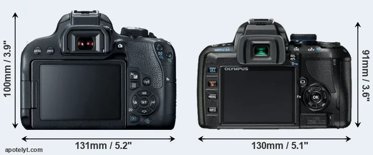 Comparison 800D or E-420 rear