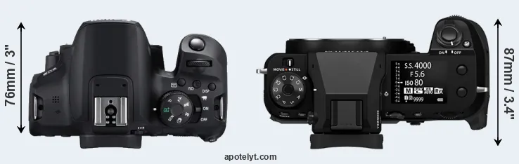 Compare 850D versus GFX 100S II top