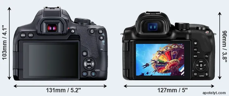 Comparison 850D or NX30 rear