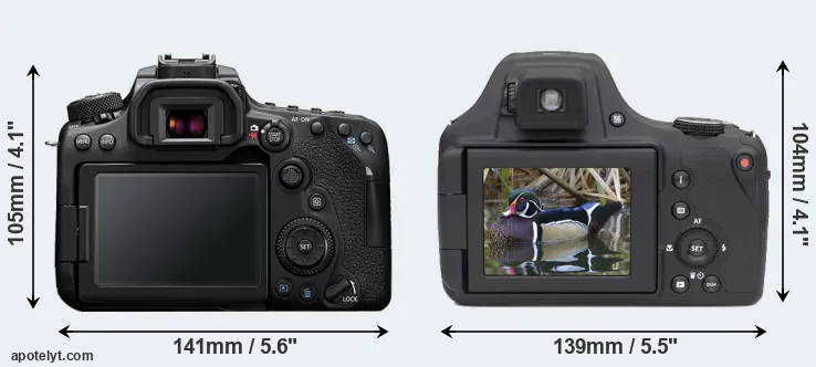Comparison 90D or AZ901 rear