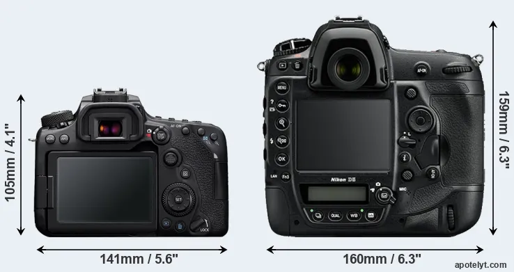 Comparison 90D or D5 rear