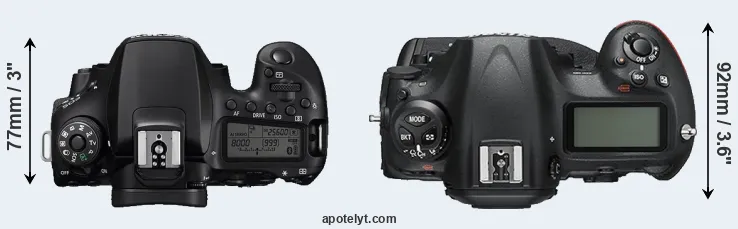 Compare 90D versus D5 top