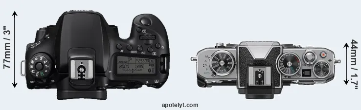Compare 90D versus Z fc top