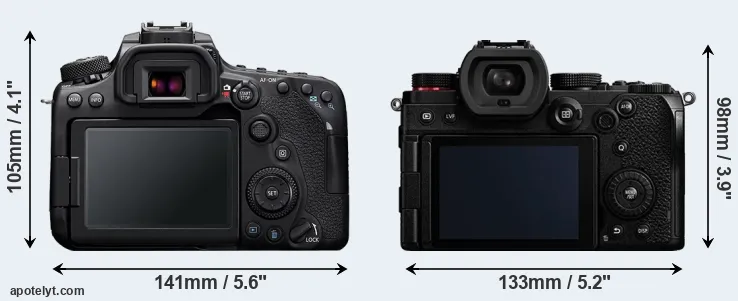 Comparison 90D or S5 rear