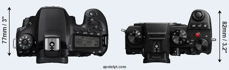 Compare 90D versus S5 top