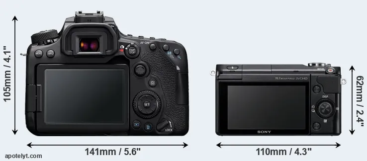 Comparison 90D or NEX-3N rear