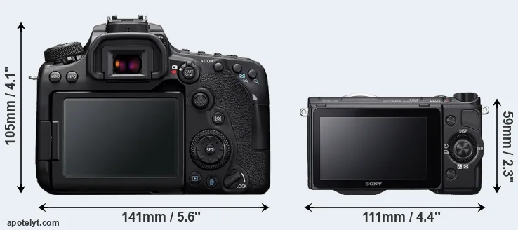 Comparison 90D or NEX-5R rear