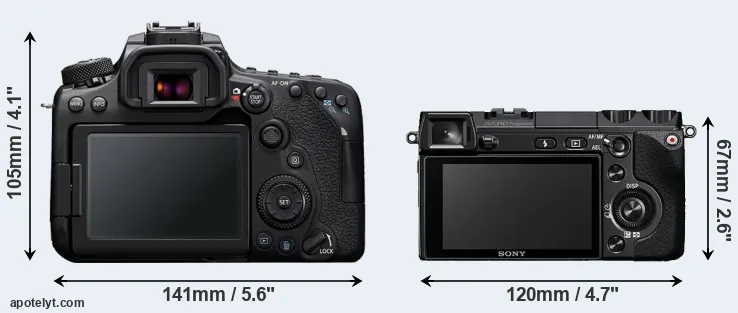 Comparison 90D or NEX-7 rear