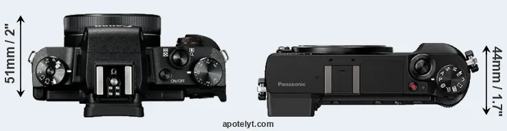 Compare G1X Mark III versus GX80 top