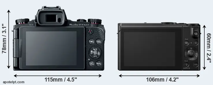 Comparison G1X Mark III or LX15 rear