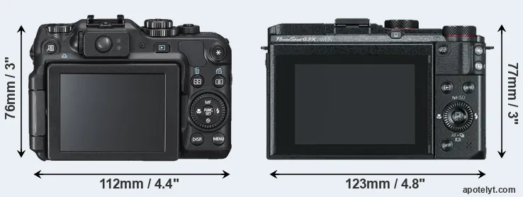 Comparison G12 or G3X rear