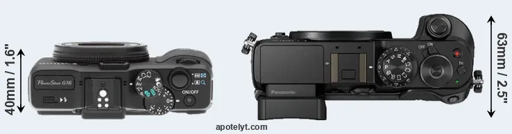 Compare G16 versus GX8 top