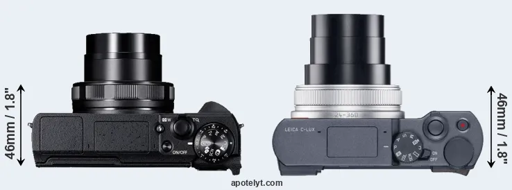 Compare G5X Mark II versus C-LUX top