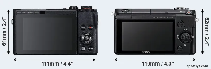Comparison G5X Mark II or NEX-3N rear