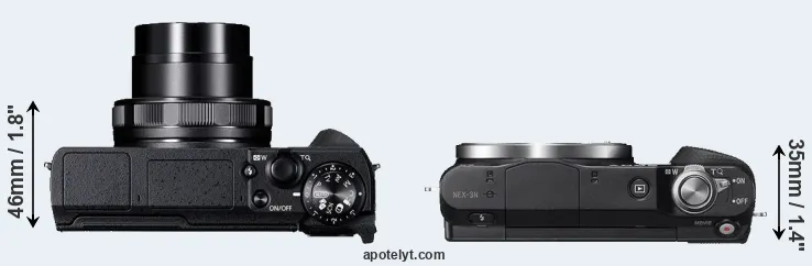 Compare G5X Mark II versus NEX-3N top