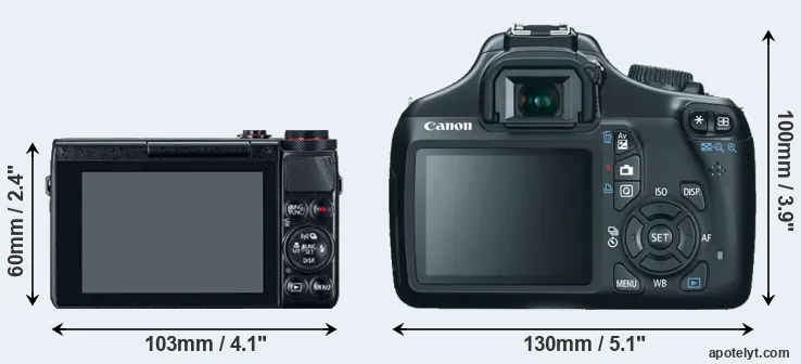 Comparison G7X or T3 rear