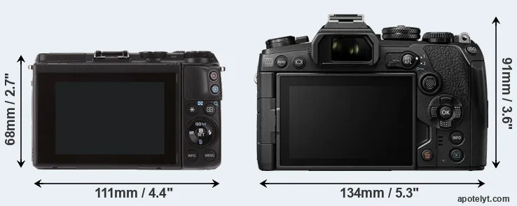 Comparison M3 or E-M1 III rear