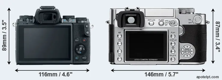 Comparison M5 or Digilux 3 rear
