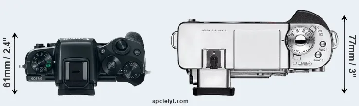Compare M5 versus Digilux 3 top