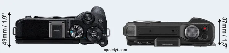 Compare M6 Mark II versus TS7 top