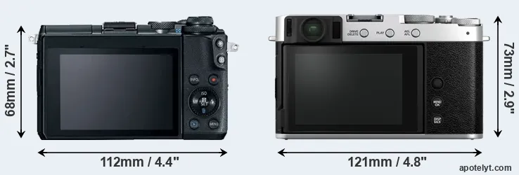 Comparison M6 or X-E4 rear