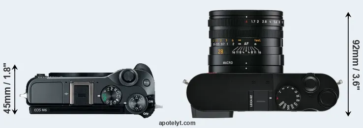 Compare M6 versus Q2 top