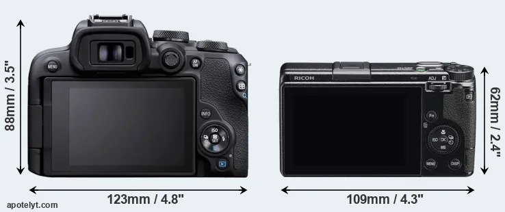 Comparison R10 or GR IIIx rear