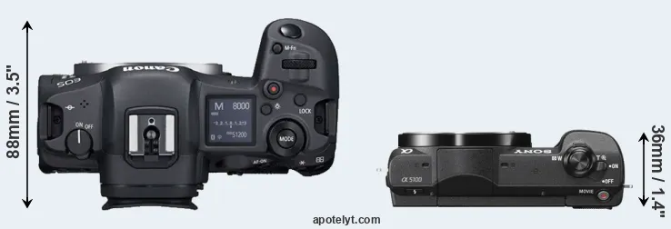 Compare R5 versus A5100 top