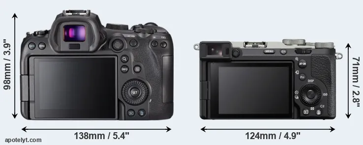 Comparison R6 or A7C II rear