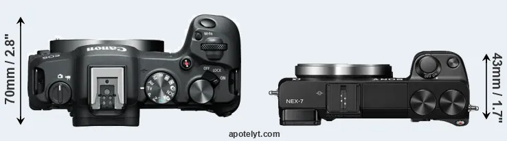 Compare R8 versus NEX-7 top