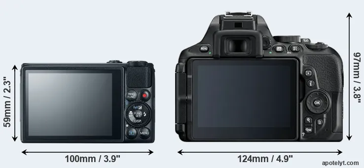 Comparison S120 or D5600 rear