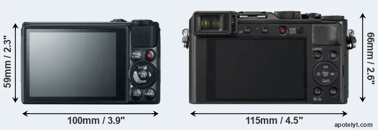 Comparison S120 or LX100 II rear