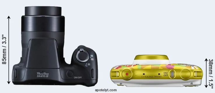 Compare SX410 versus W150 top