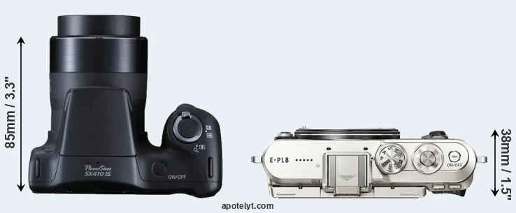 Compare SX410 versus E-PL8 top