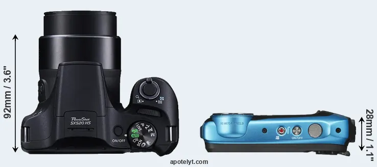Compare SX520 versus XP140 top