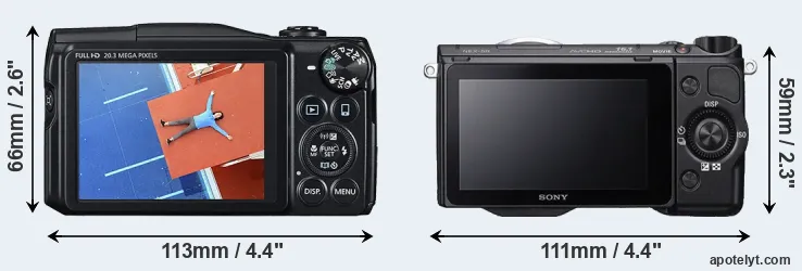 Comparison SX710 or NEX-5R rear