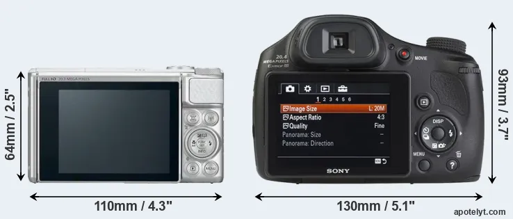 Comparison SX730 or HX350 rear