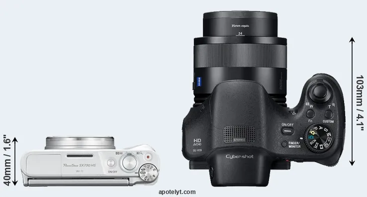 Compare SX730 versus HX350 top