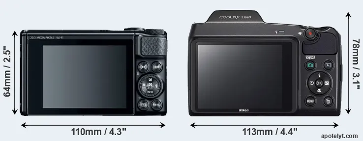 Comparison SX740 or L840 rear