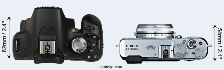 Compare T1i versus X100S top