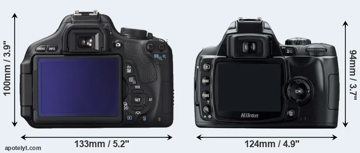 Comparison T3i or D40 rear
