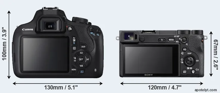Comparison T5 or A6500 rear