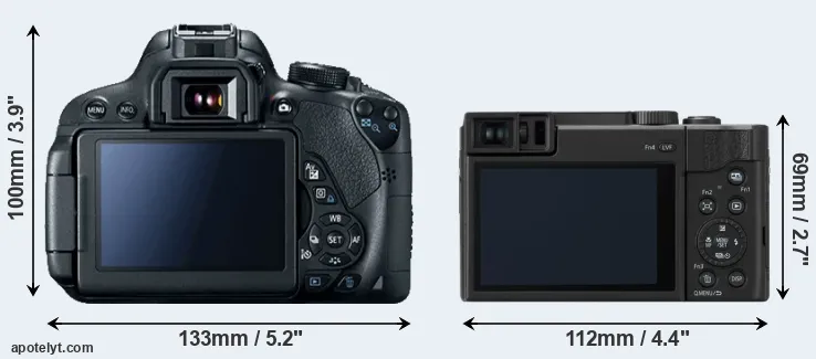 Comparison T5i or ZS80 rear
