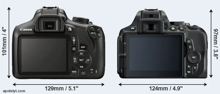 Comparison T6 or D5600 rear