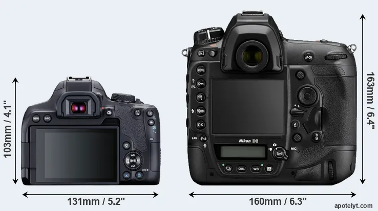 Comparison T8i or D6 rear