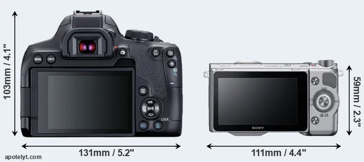 Comparison T8i or NEX-5T rear